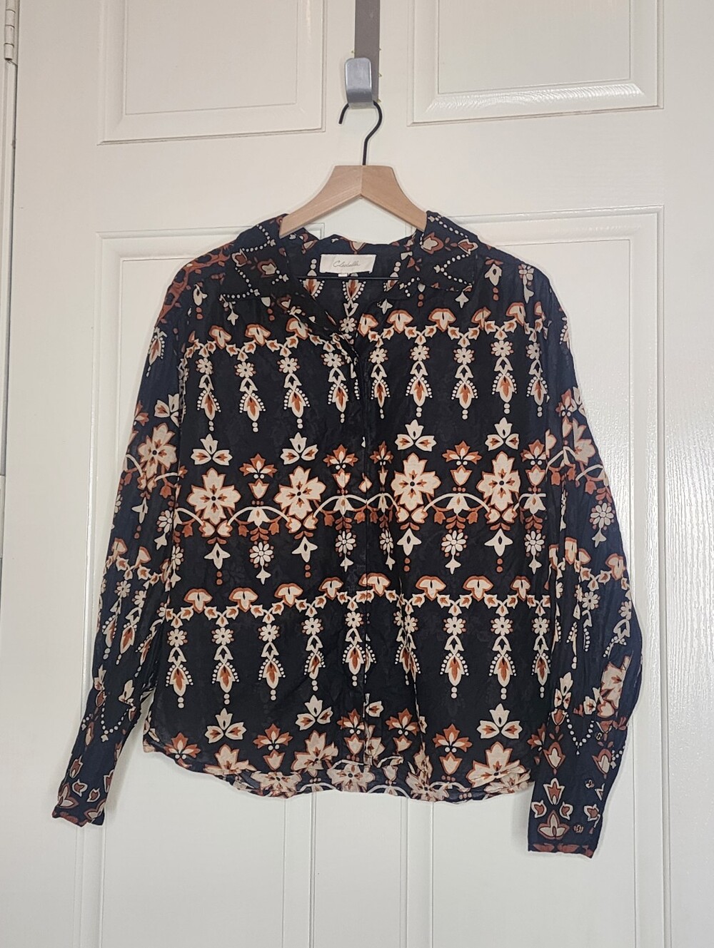 Cleobella Mirabelle Blouse in La Vie Boho Organic Cotton Top Size Medium